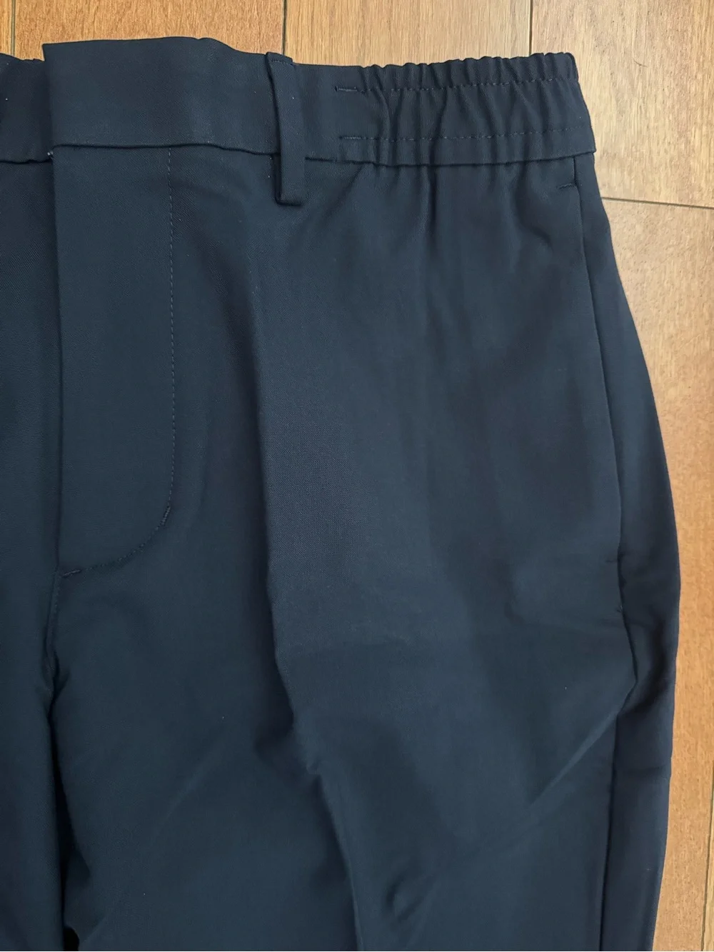 Banana Republic mens navy tailored stretch dress trousers size 31x30.